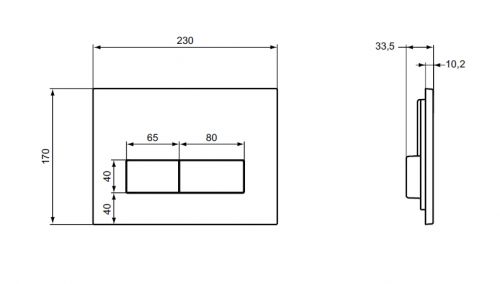 Ideal Standart W3710AA Фиксируемая к стене рама для монтажа подвесных унитазов, с двойной хромированной панелью смыва Ideal Standard в Тимашёвске