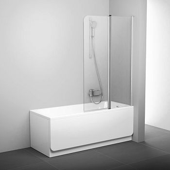 Шторка для ванны CVS2-100 правая блестящий+стекло Transparent Ravak в #REGION_NAME_DECLINE_PP#